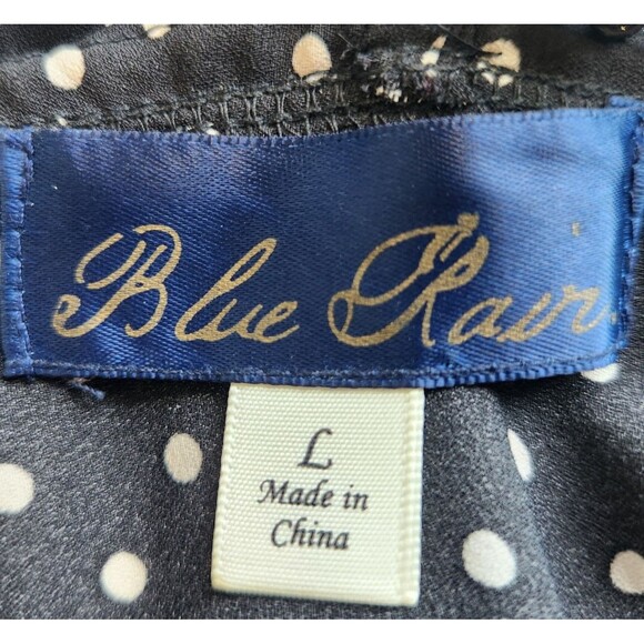 Blue‎ Rain Women's Dress Skort Blue White Polka Dot Size Large Adjustable Straps - Picture 4 of 10